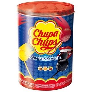 Chupa Chups, Zungenmaler, Lutscher, Lolly, 100 Stück, 1200g,Dose