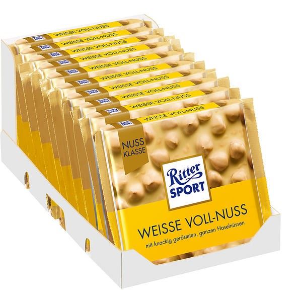 Ritter Sport, Weisse Voll-Nuss, 100g, Schokolade, Tafel