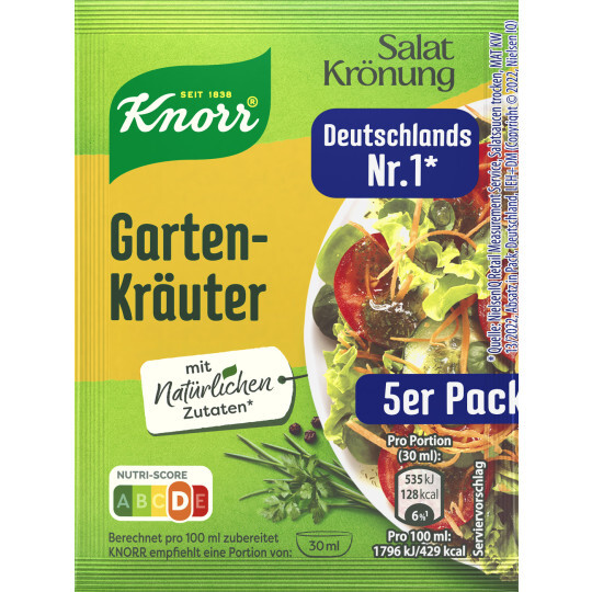 KNORR, Salatkrönung, Küchenkräuter, 5x8g, Beutel