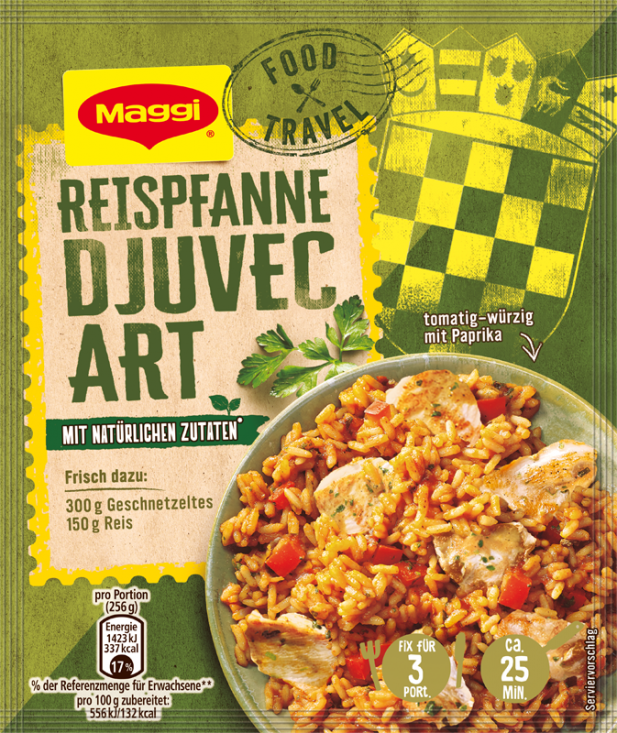 Maggi, Food Travel, Reispfanne Djuvec Art, 31g, Beutel Maggi, Food Travel, Reispfanne Djuvec Art, 31g, Beutel