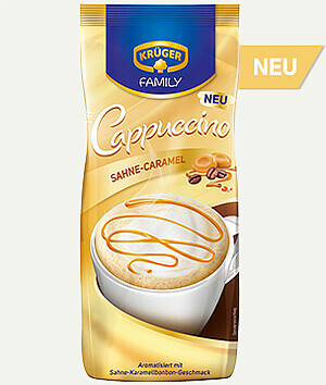 KRÜGER FAMILY Cappuccino Sahne-Caramel 500g Beutel KRÜGER FAMILY Cappuccino Sahne-Caramel 500g Beutel