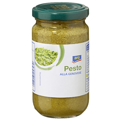 aro Pesto alla Genovese grünes Pesto mit Basilikum 190 g Glas aro Pesto alla Genovese grünes Pesto mit Basilikum 190 g Glas
