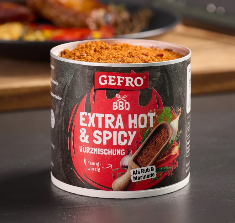 Gefro BBQ Grillwürzmischung Extra Hot & Spicy 160g Dose