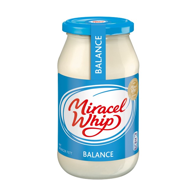 Miracel Whip, Balance, Dressing, 10% Fett, 500ml, Glas