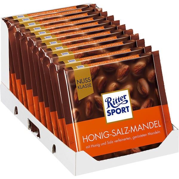 Ritter Sport, Honig-Salz-Mandel, 100g, Schokolade, Tafel