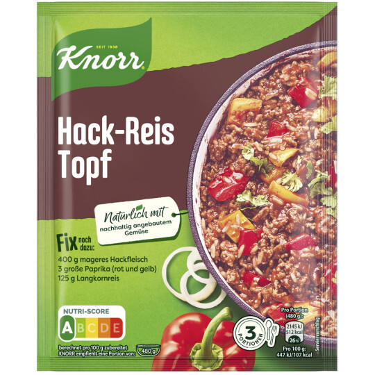 Knorr Fix für Hack-Reis Topf 49g Beutel Knorr Fix für Hack-Reis Topf 49g Beutel