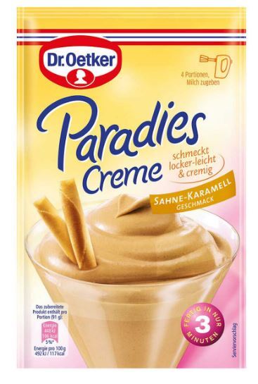 Dr. Oetker Paradies Creme Sahne-Karamell-Geschmack 65g Beutel Dr. Oetker Paradies Creme Sahne-Karamell-Geschmack 65g Beutel