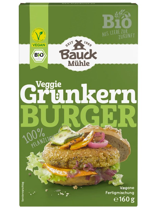 Bauck Grünkern Burger - Fertigmischung vegan 160g Packung