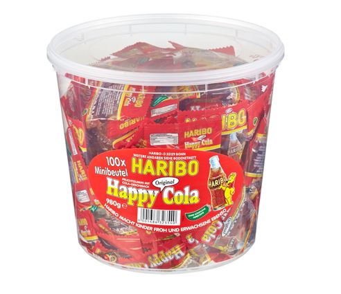 Haribo Happy Cola 100 Minibeutel à 10 g - 1000g Dose