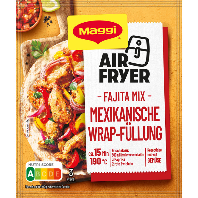 Maggi AIR FRYER Fajita Mix Mexikanische Wrapfüllung 27g Beutel