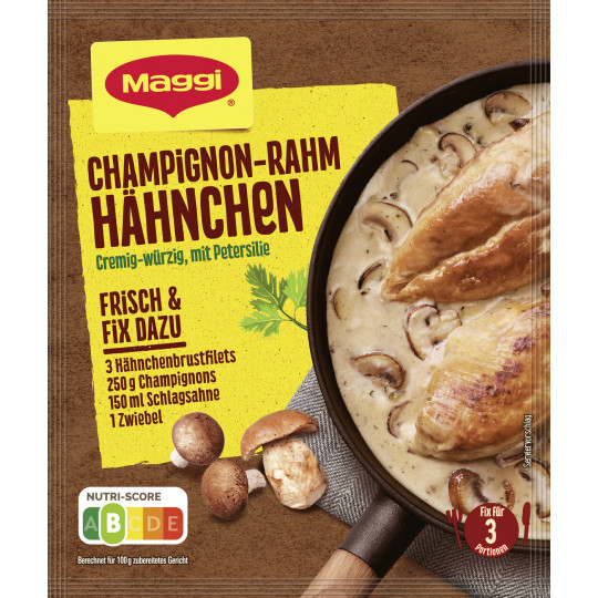 Maggi Idee für Champignon-Rahm Hähnchen 36g Beutel