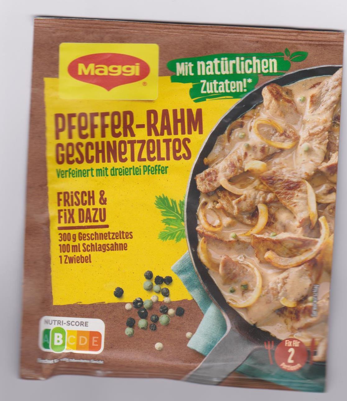 Maggi Fix für Pfeffer-Rahm Geschnetzeltes 27g Beutel Maggi Fix für Pfeffer-Rahm Geschnetzeltes 27g Beutel