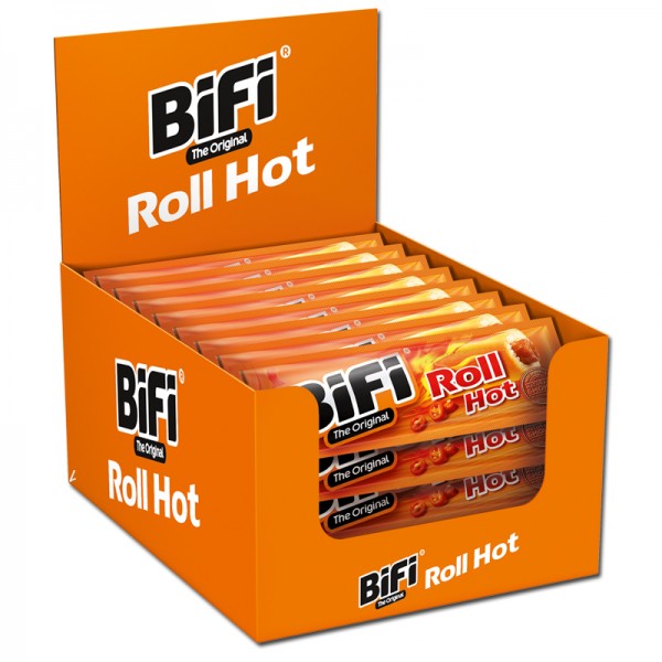 Bifi Roll Hot, Snack, Salami, Weizen-Gebäck, 24 Stück, 1200g, Packung