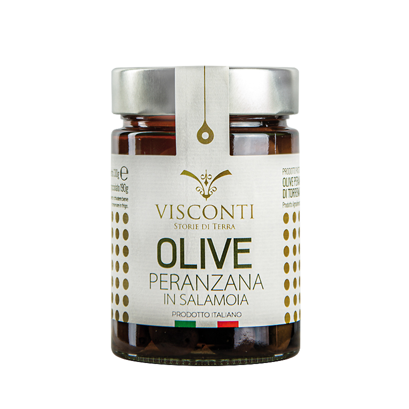 Visconti Peranzana-Oliven in Salzlake 330g Glas