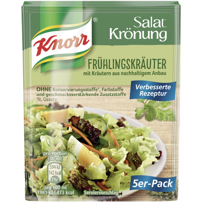 KNORR, Salatkrönung, Frühlingskräuter, 5x8g, Beutel