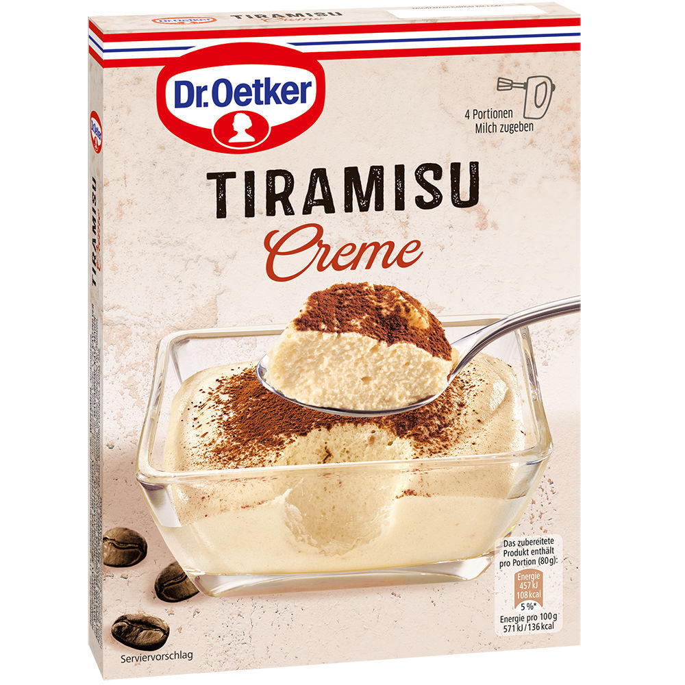 Dr. Oetker Creme Tiramisu 70g Packung Dr. Oetker Creme Tiramisu 70g Packung