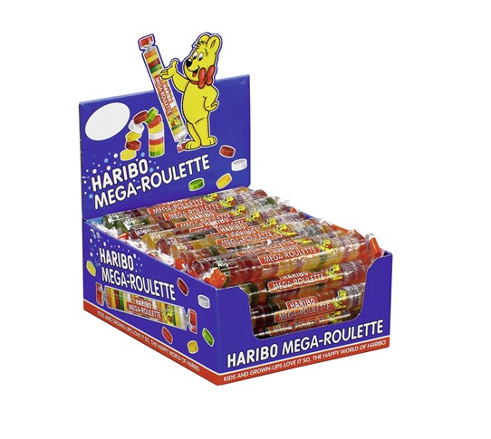 Haribo Mega-Roulette Fruchtgummi-Scheiben 40x45g Rollen-Karton ab 01.07.2026