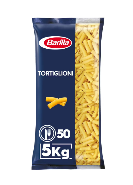Barilla Tortiglioni No. 83 Röhrennudeln 5 Kg Beutel