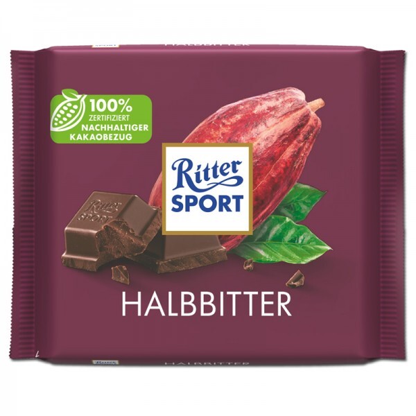 Ritter Sport Halbbitter 50% Kakao 100g Tafel