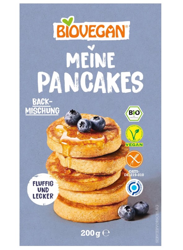 Biovegan Backmischung - Meine Pancakes 200g Packung