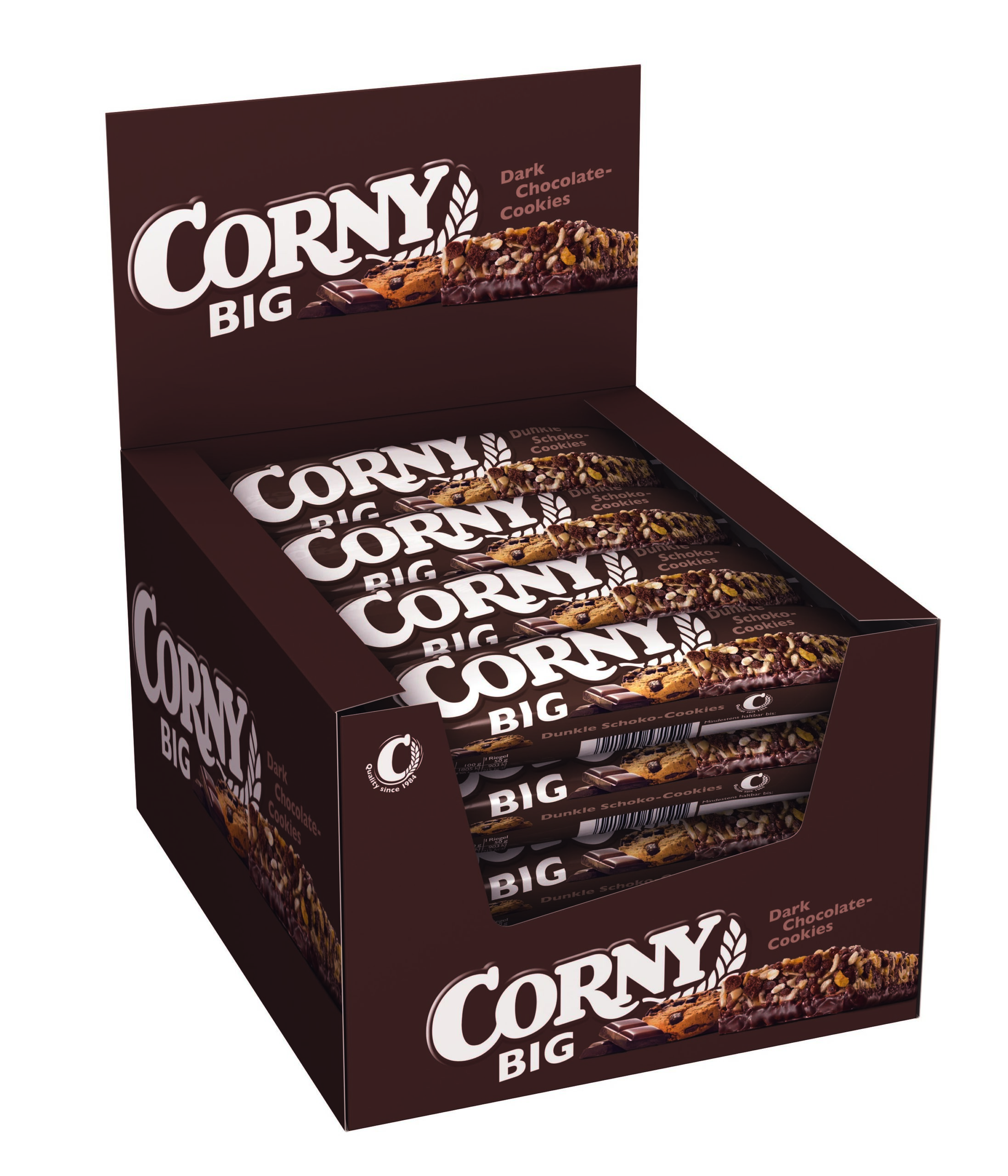 Corny Big Dunkle Schoko-Cookies 24x50g Packung