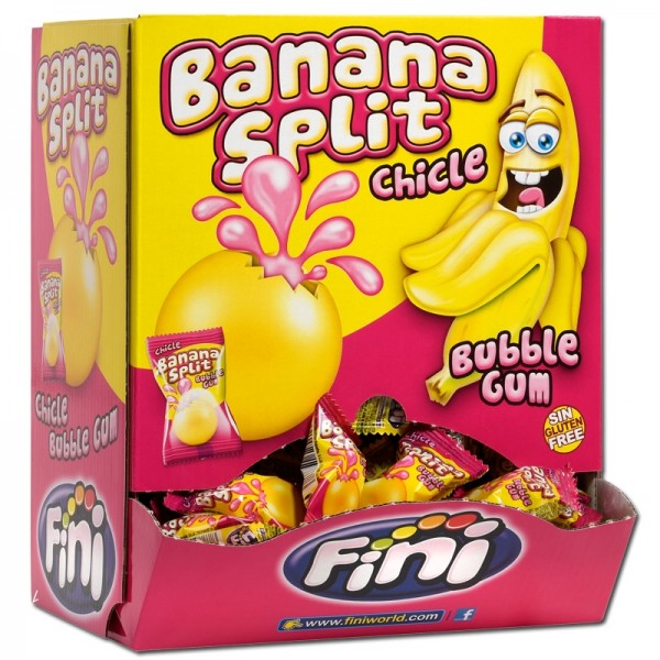 Fini, Banana Split, Kaugummi, Bubble Gum, 200 Stk., Packung