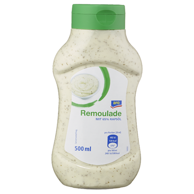 aro Remoulade 65 % Fett 500 ml Flasche aro Remoulade 65 % Fett 500 ml Flasche