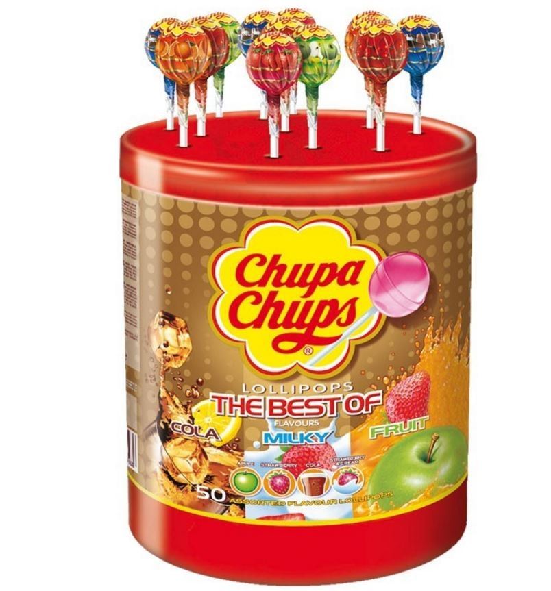 Chupa Chups, The Best Of Lutscher, Lolly, 50 Stück, 600g, Dose