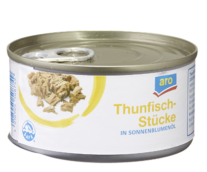 ARO Thunfischstücke in Sonnenblumenöl 185g Dose