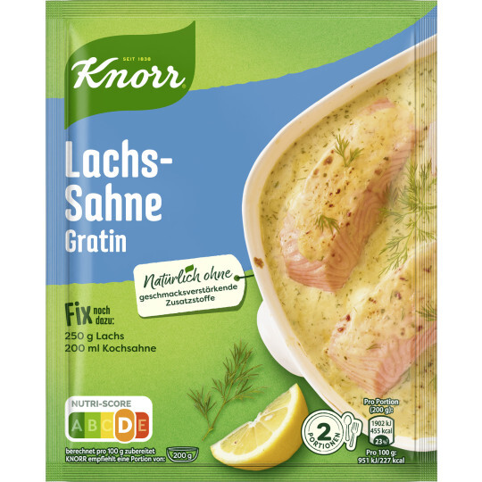 Knorr Fix, für Lachs-Sahne Gratin, 28g, Beutel