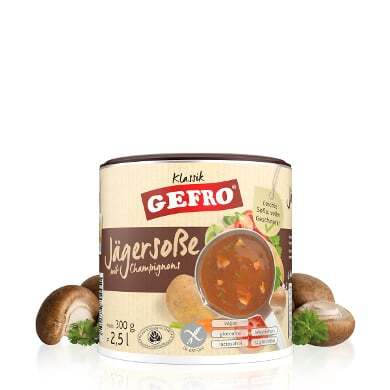 Gefro Jägersoße mit Champignons - 300g Dose