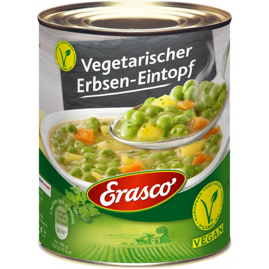 Erasco, Vegetarischer Erbsen-Eintopf, 800g, Dose