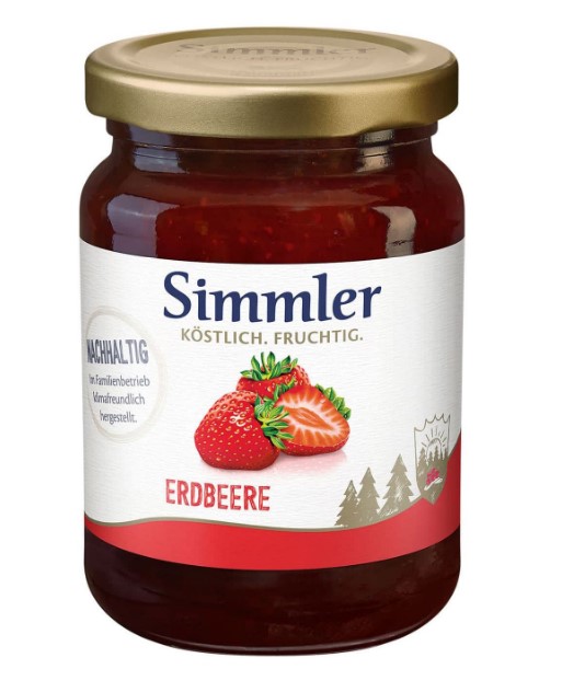 Simmler Erdbeere 225g kleines Glas