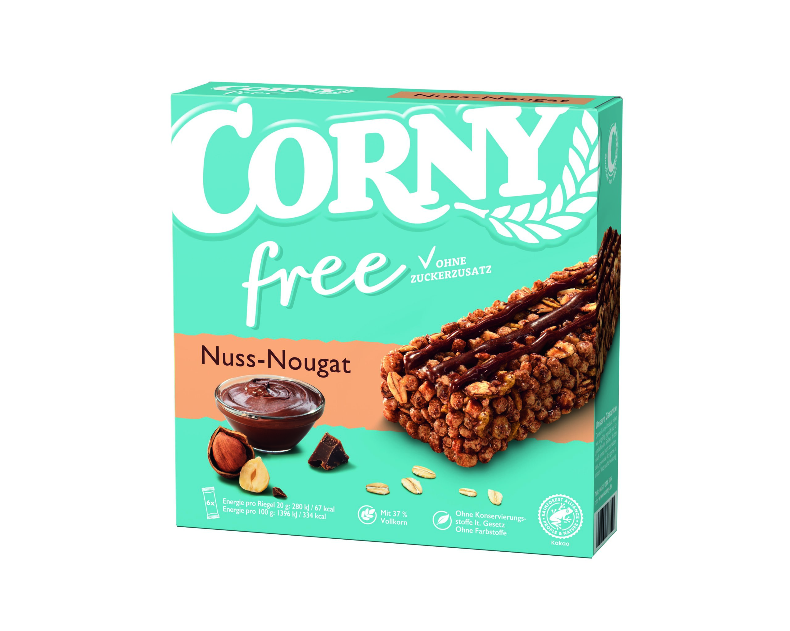 Corny Free Nuss-Nougat 6x20g Packung