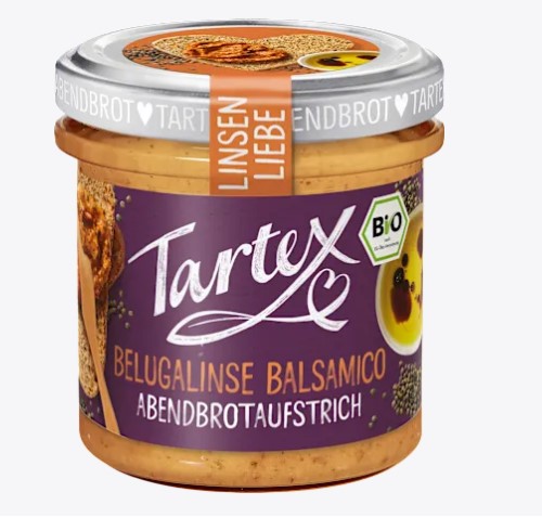 Tartex Linsen Belugalinse Balsamico Aufstrich 140g Glas