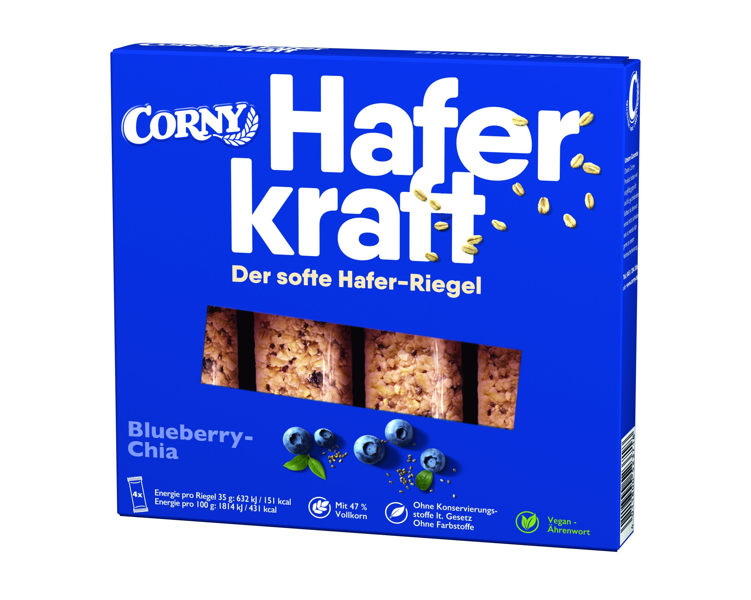 Corny Haferkraft Blueberry-Chia 4x35g Packung