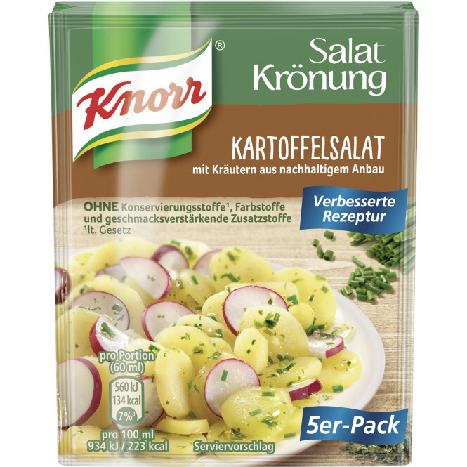 KNORR, Salatkrönung, Kartoffelsalat, 5x8g, Beutel