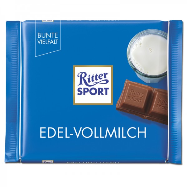 Ritter Sport, Edel-Vollmilch, 100g, Schokolade, Tafel
