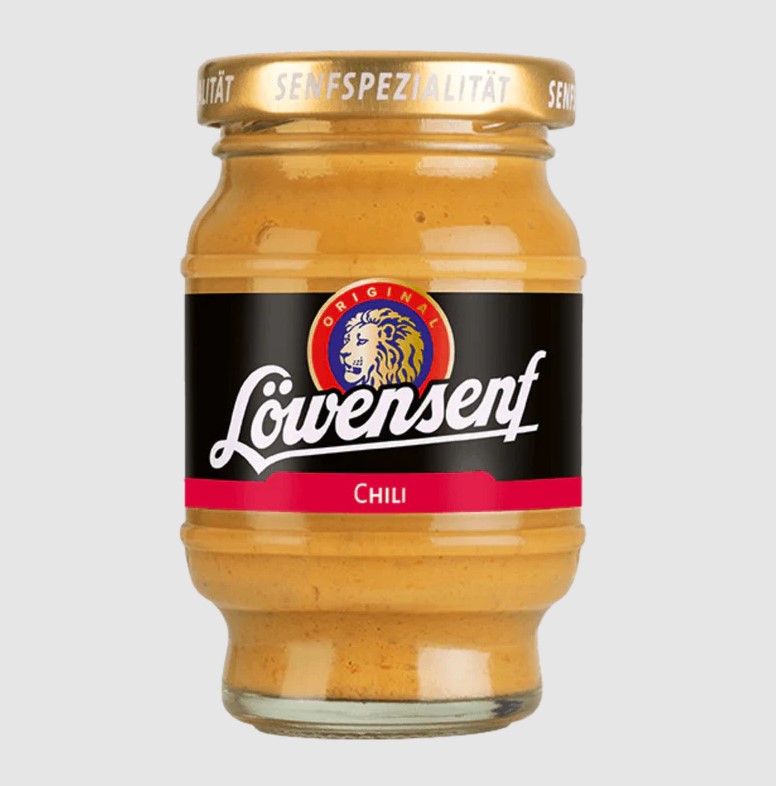 Löwensenf Senfspezialität Chili Tönnchen - 100ml Glas