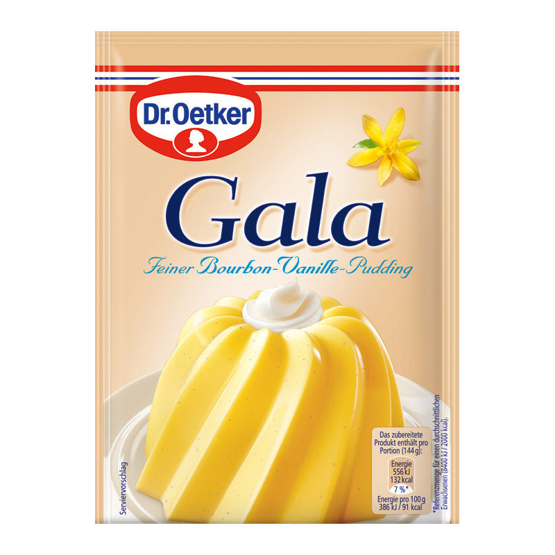 Dr. Oetker Gala Feiner Bourbon-Vanille-Pudding 3er 111g Beutel