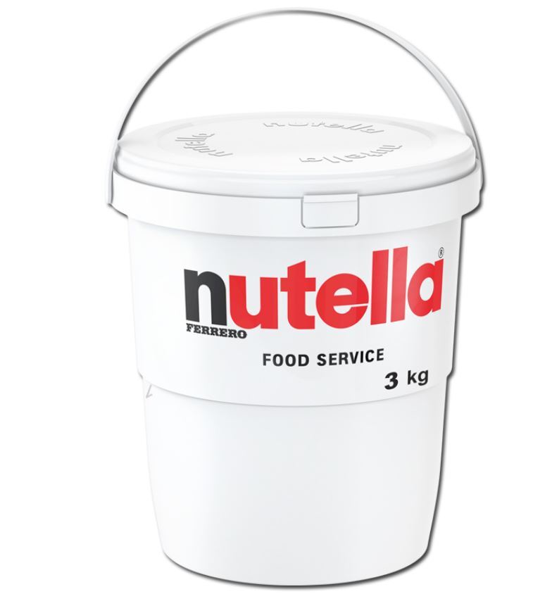 Ferrero. Nutella. Brotaufstrich, Nuss-Nugat-Creme, 3 kg Eimer Ferrero. Nutella. Brotaufstrich, Nuss-Nugat-Creme, 3 kg Eimer