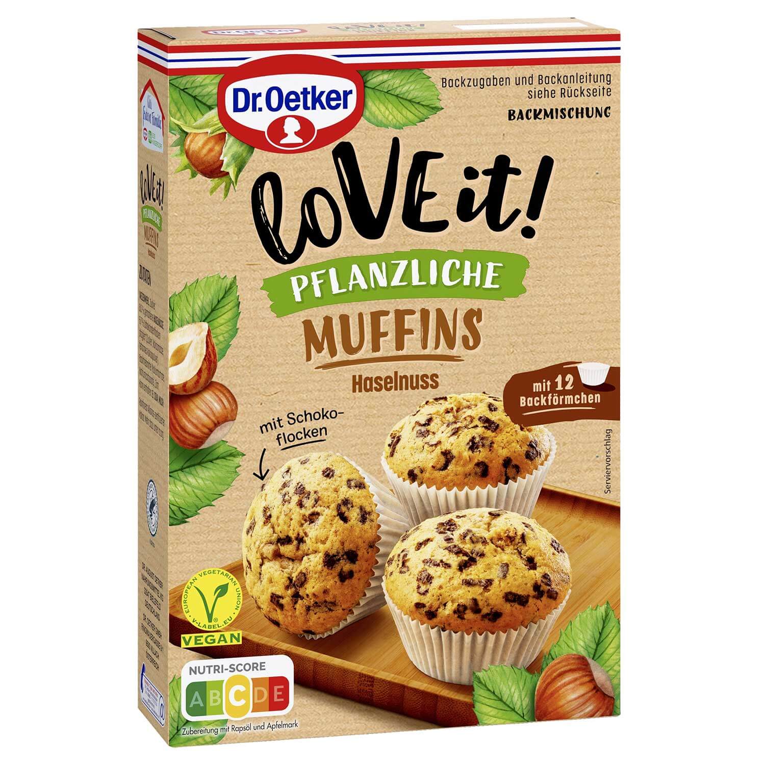 Dr. Oetker  LoVE it! Pflanzliche Muffins vegan 435g Packung