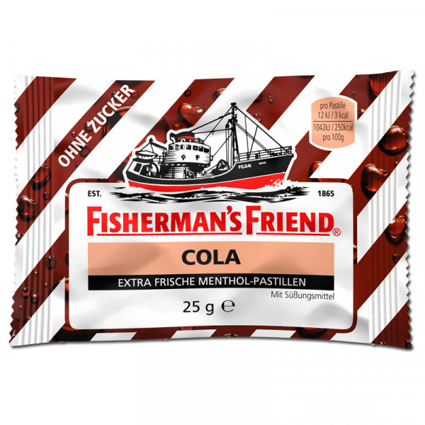 Fishermans Friend Cola ohne Zucker - Pastillen - 24 Beutel Karton