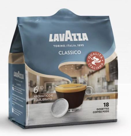 LAVAZZA, Kaffeepads, Classico, 18 Pads, 125g, Beutel