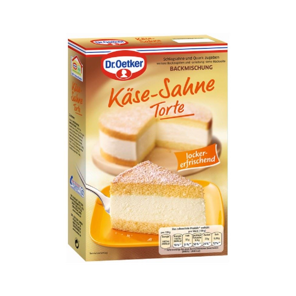 Dr. Oetker, Käse-Sahne-Torte, 385g, Backmischung