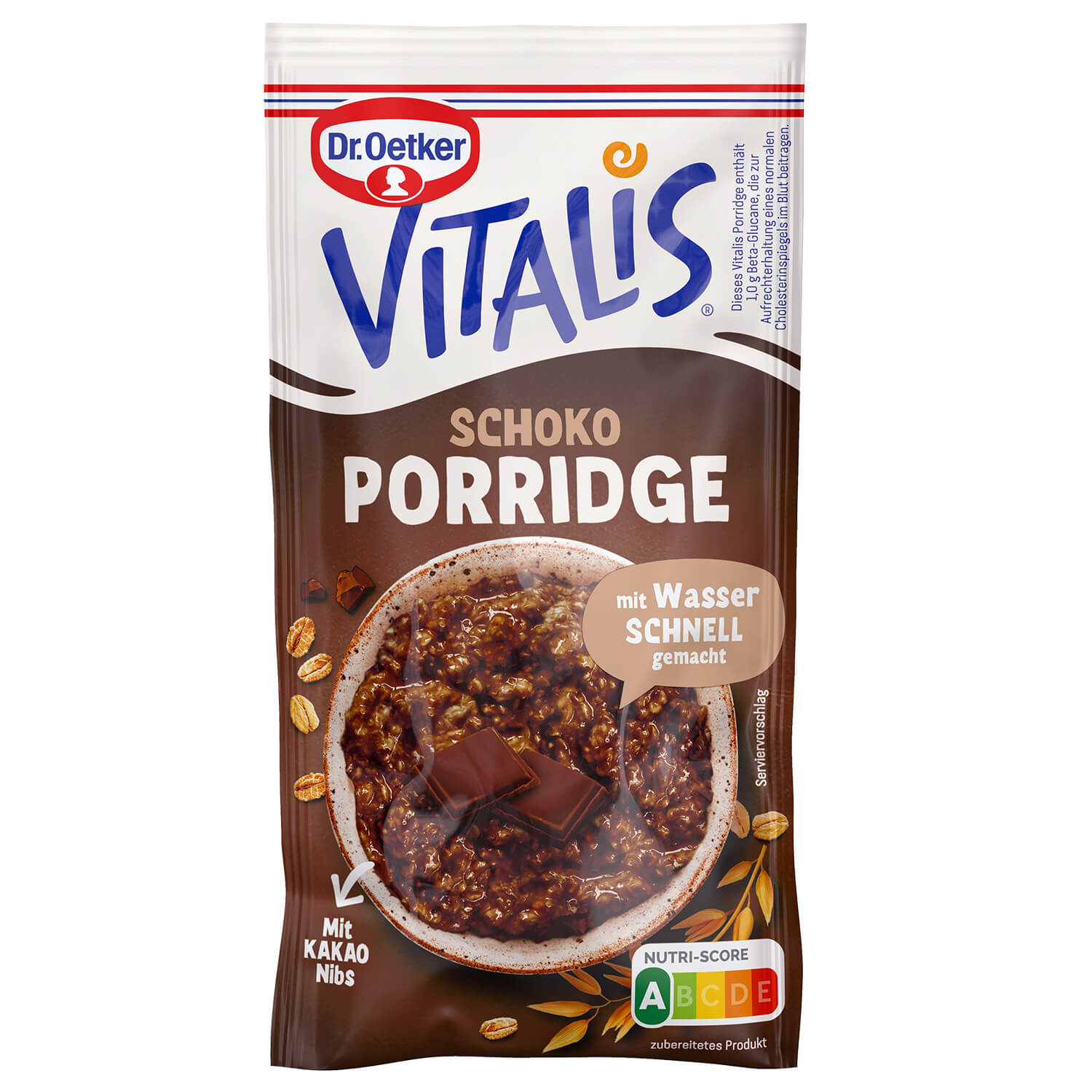 Dr. Oetker Vitalis Porridge Schokolade 60g Beutel