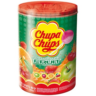 Chupa Chups, Fruit Lutscher, Lollipop, 100 Stück, 1200g, Dose