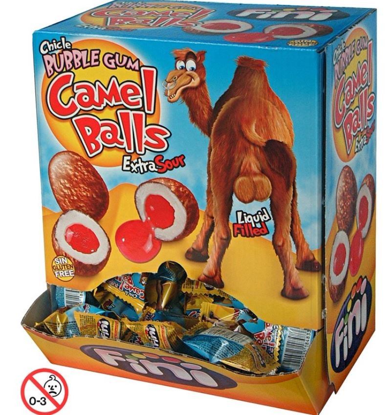 Fini, Camel Balls, Kaugummi Bubble Gum, 200 Stück, Box