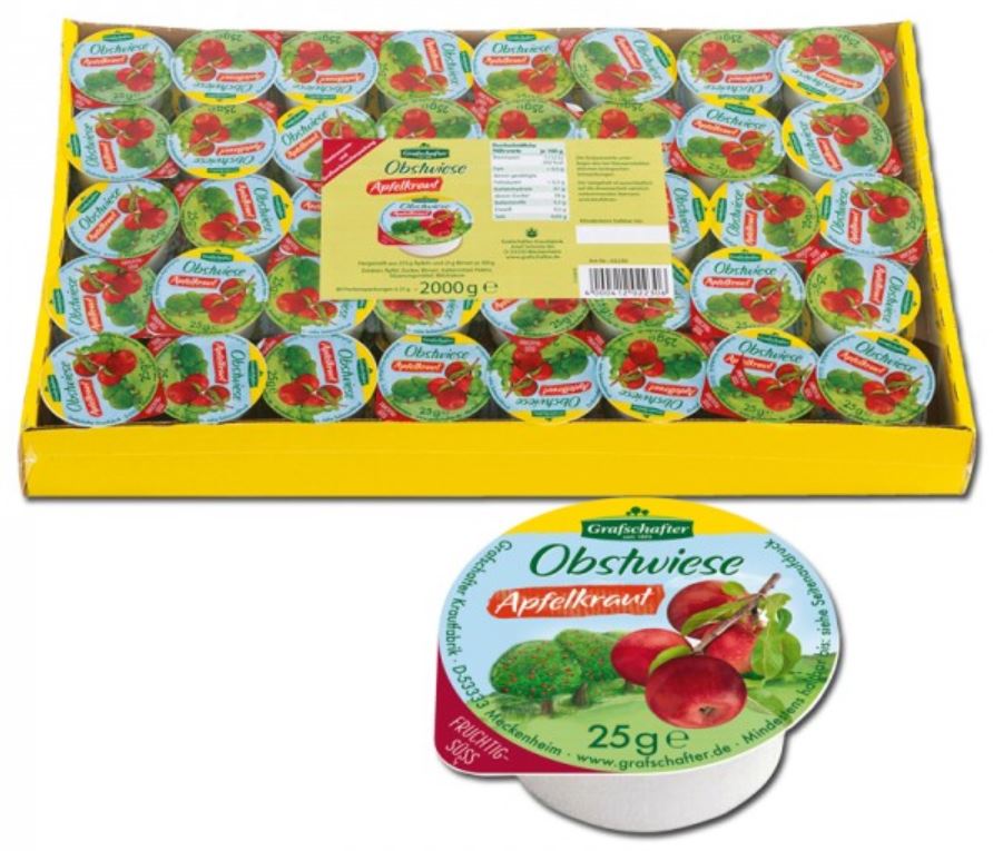 Grafschafter Apfelschmaus Apfelkraut 80 x 25g Portionen Packung