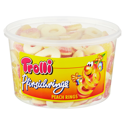 Trolli Fruchtgummi Pfirsichringe - 2x1200g Dose